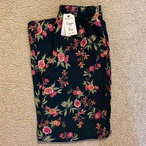 Hippie Rose Flower Flowy Pants